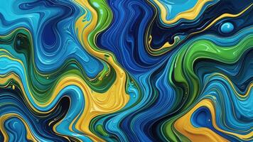 Abstract Liquid Vibrant Color Marble Motion Background with Swirling Patterns and Dynamic Flow for Creative and Modern Design video