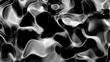Black and White Liquid Motion Background with Flowing Abstract Shapes for Minimalist and Modern Design Concepts video