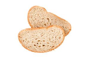 Slice of bread isolated on a white background photo