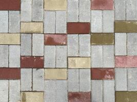 Stone pavement texture in perspective photo