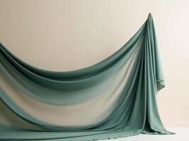 Abstract Green Fabric Drape Background Animation photo