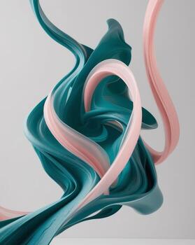 resumen fluido Arte antecedentes verde azulado rosado remolino foto