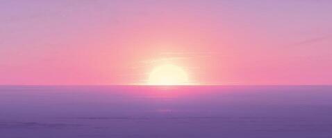 a warm sunrise with a soft sun casting light over pink and purple gradients evoking a sense of peace and renewal photo