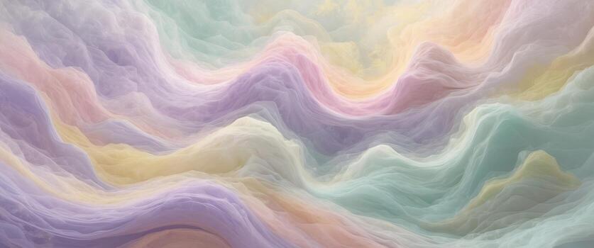 un vibrante y resumen digital obra de arte presentando un arremolinándose paisaje de pastel colores foto