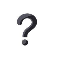 Sleek Question Mark Icon on White Background vector