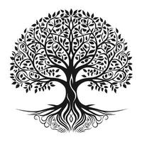 Tree of Life Tribal Illustration on White Background vector
