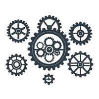 Precision Watch Gears Illustration on White Background vector