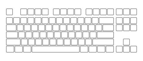 Computer keyboard button layout template for graphic use. Modern computer keyboard. illustration vector
