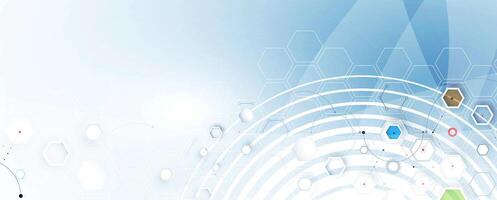 Abstract technology background with many different shapes vector