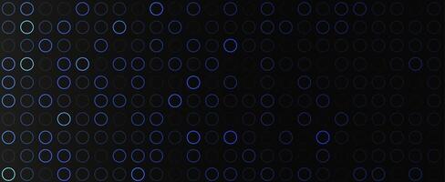 A black background with blue circles on it vector