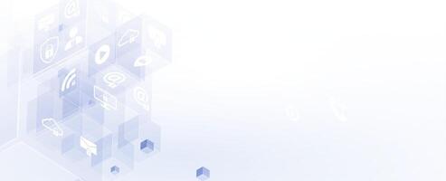 A white background with a blue cubes vector