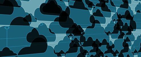A blue background with clouds vector