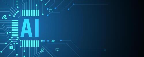 Ai technology concept background vector