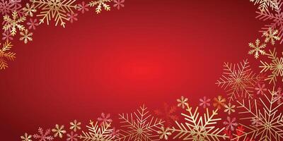 Christmas card, template with snowflakes. Winter copy space banner pattern. vector
