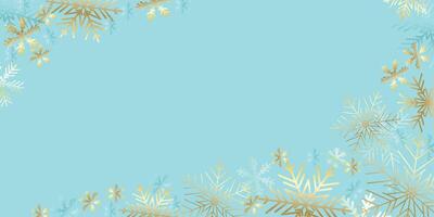 Christmas template with snowflakes. Snowflake background. Winter copy space banner pattern. vector