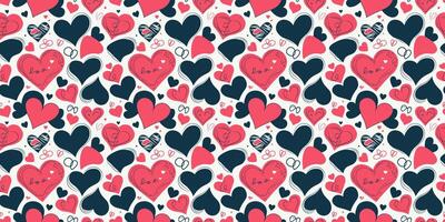 Seamless Cute Heart Shaped Pattern vector