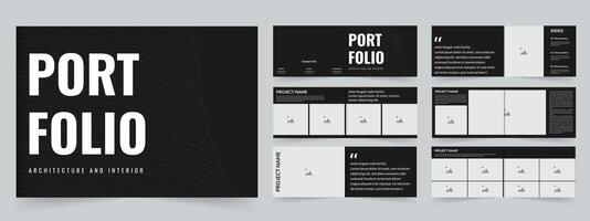 Architecture portfolio layout book design real estate portfolio template vector