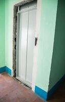 Replacing an old elevator and installing a new one in an apartment building, industry photo