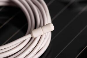Temperature sensor for infrared floor heating, macro. Copy space for text, thermostat photo