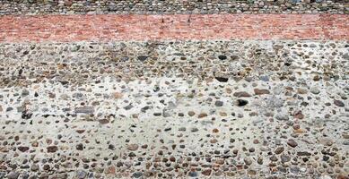 Stone wall of a large ancient castle, background. Copy space for text photo