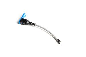 brake pad wear sensor on a white background, isolate. Close-up photo