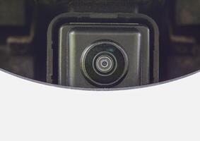 rear view camera in car icon. Modern development, macro photo