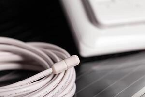 Temperature sensor and thermostat for underfloor heating, macro photo