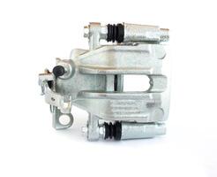Car brake caliper on white background, isolate photo