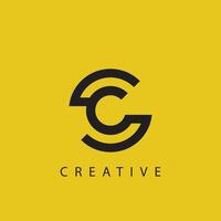 Abstract Letters SC,CS,S,C Logo Monogram icons vector