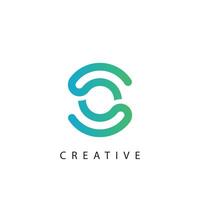 Abstract S letter logo design element. vector