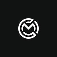 Abstract MC, CM Rounded Logo Monogram Letters. vector