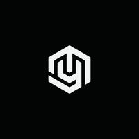 Abstract Letter MY Logo Design Template Graphic Branding Element. vector
