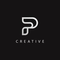 Initial P Letter logo icon design template elements. vector