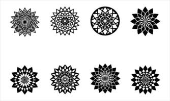 Geometric Mandala Circle Pattern coloring page vector