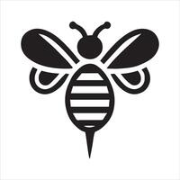 Modern Bee Silhouette Design vector