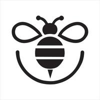 Stylish Bee Silhouette Design vector