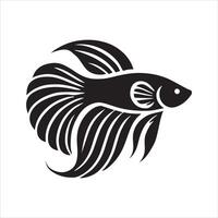 Elegant Betta Fish Art vector