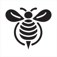 Clean and Minimal Bee Illustration vector