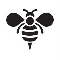 Bold Bee Silhouette Art vector