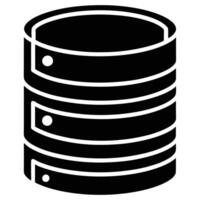 Data Storage Silhouette Illustration Isolated vector