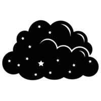 Cloudy Sky Silhouette Isolated on White Background vector