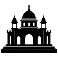 Cultural Monument Silhouette on White Background vector