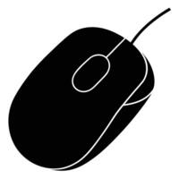 Computer Mouse Silhouette on White Background vector
