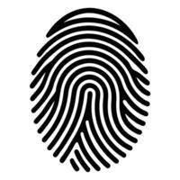 Digital Fingerprint Silhouette on White vector