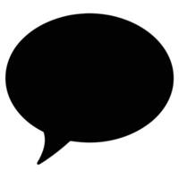 Chat Bubble Silhouette Illustration on White Background vector