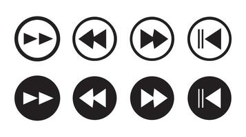 media player button icon set.Illustration EPS 10 vector