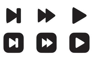 Set Media player icons collection. EPS 10 vector