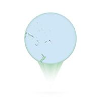 Samoa map, stylish location icon with Samoa map and flag. vector