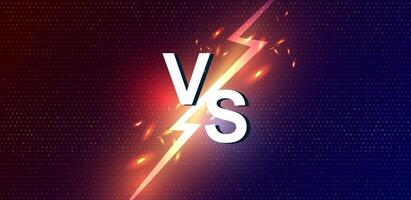 Simple versus template background red and blue. editable vector