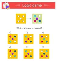 Logic game. Which toIQ training test. Printable worksheet. Answer is E. vector